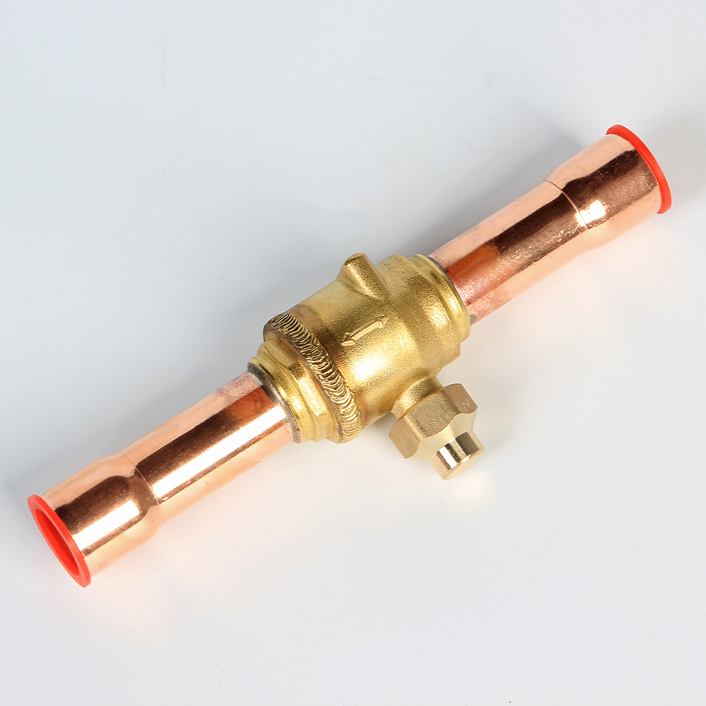 Robinet à tournant sphérique de compresseur de réfrigération de service en laiton