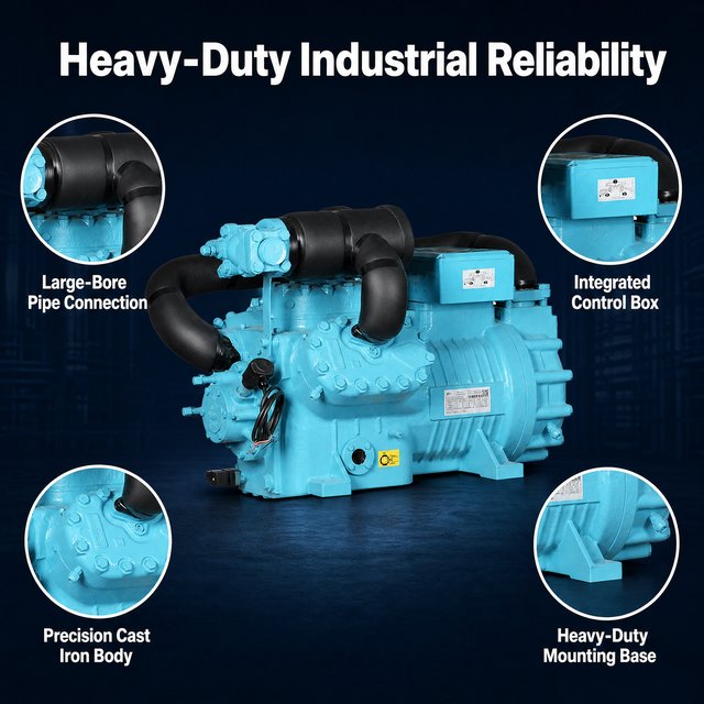 Compresseur de réfrigération à deux étages basse température 30HP YBF6F-30.2DS